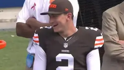 Johnny Manziel laughing