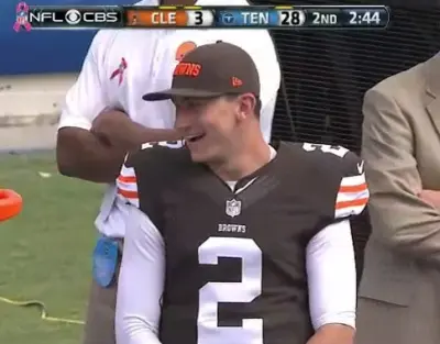 Johnny Manziel laughing
