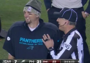 Derek Anderson laughing