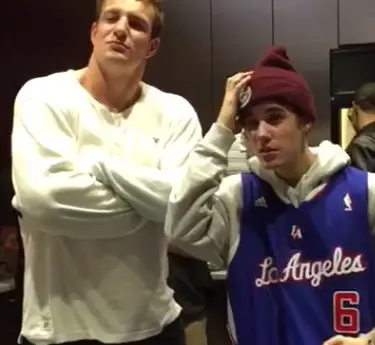 Rob Gronkowski Justin Bieber