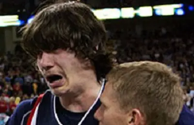 Adam Morrison crying