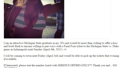 Michigan State boob flash