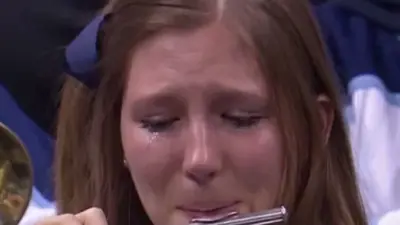 Villanova band member crying