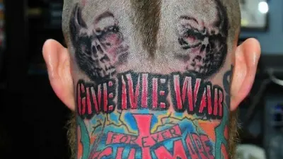 Chris Andersen skull tattoo