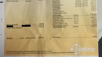 Andrew McCutchen pay stub