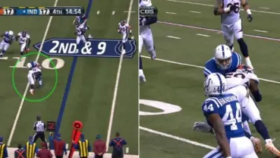 Andrew Luck Danny Trevathan hit
