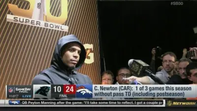 Cam Newton pouting