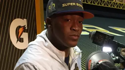 Demaryius Thomas meets with the media