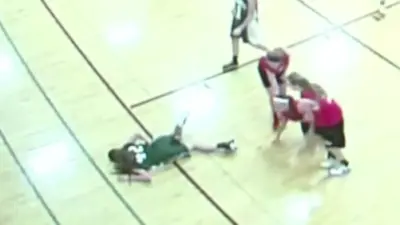 girl basketball impaled