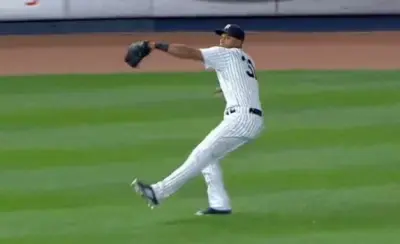 Aaron Hicks throw