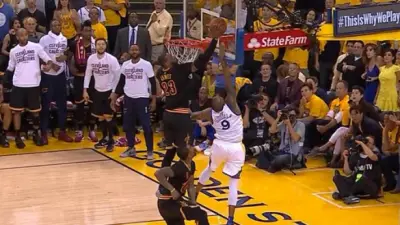 LeBron James block