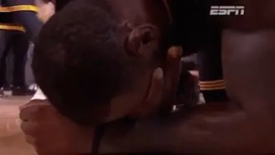 LeBron James crying