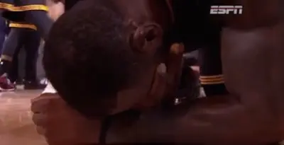 LeBron James crying