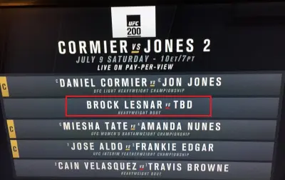 UFC 200 card