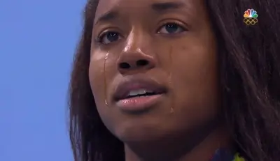 Simone Manuel crying