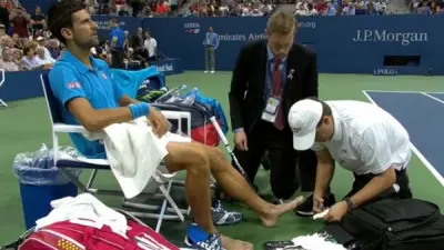 Novak Djokovic foot