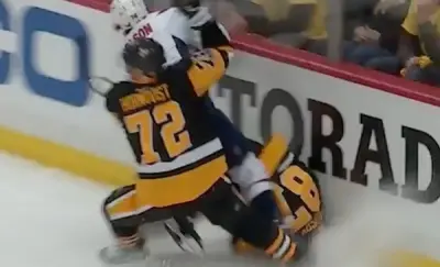 Sidney Crosby headfirst