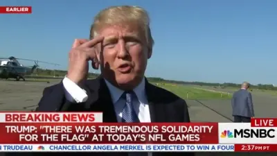 Donald Trump middle finger