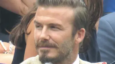 David Beckham looks ahead