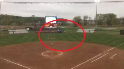 Big Ten softball chopper delay