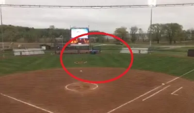Big Ten softball chopper delay