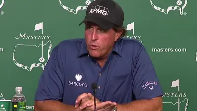 Phil Mickelson at the podium