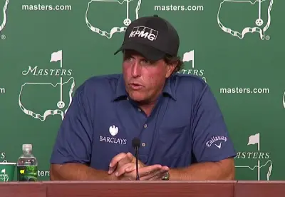 Phil Mickelson at the podium