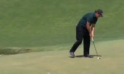 Phil Mickelson moving ball