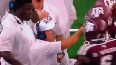 Jimbo Fisher facemask play