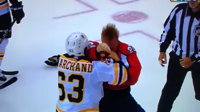 Brad Marchand fight Lars Eller
