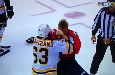 Brad Marchand fight Lars Eller