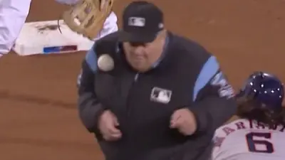 Joe West hit ball