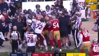 Bears 49ers fight