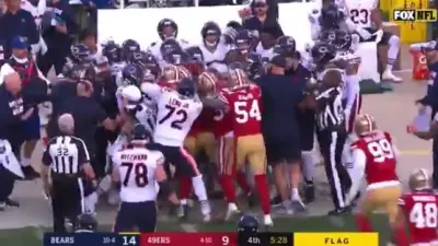Bears 49ers fight