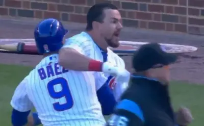 Kyle Schwarber restrained