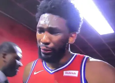 Joel Embiid crying