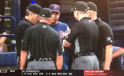 Alex Cora umpires