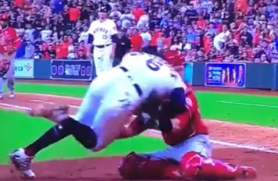 Jake Marisnick Jonathan Lucroy collision
