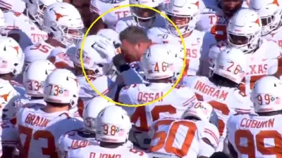 Tom Herman headbutt helmet
