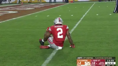 JK Dobbins ankle injury