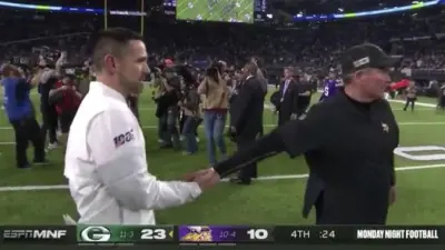 Mike Zimmer Matt LaFleur handshake