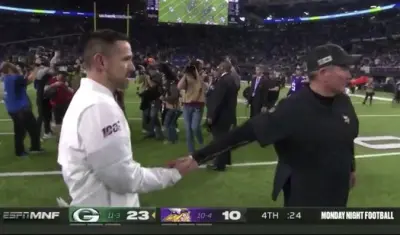 Mike Zimmer Matt LaFleur handshake