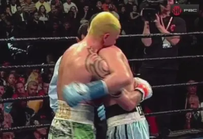 Ivan Redkach bites Danny Garcia