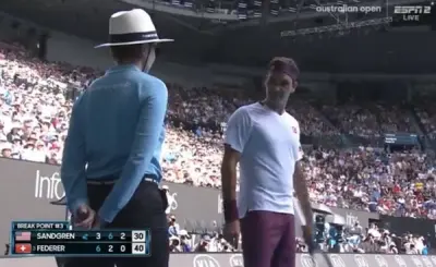 Roger Federer line judge