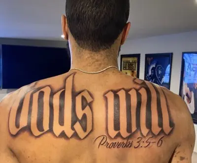 Jayson Tatum back tattoo