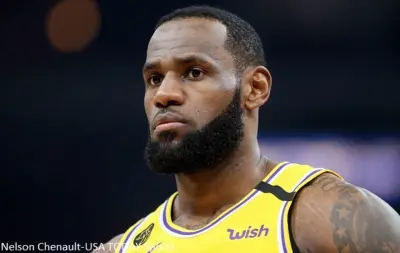LeBron James in his Lakers uniform