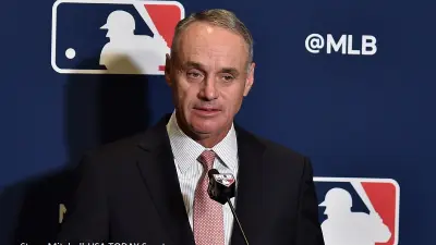 Rob Manfred at a press conference