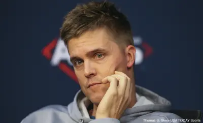 Zack Greinke looking pensive