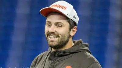 Baker Mayfield smiles