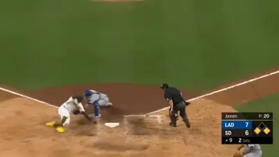 Dodgers Padres double play